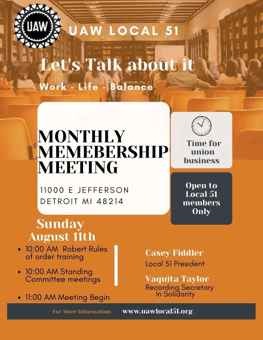 August Membership Meeting