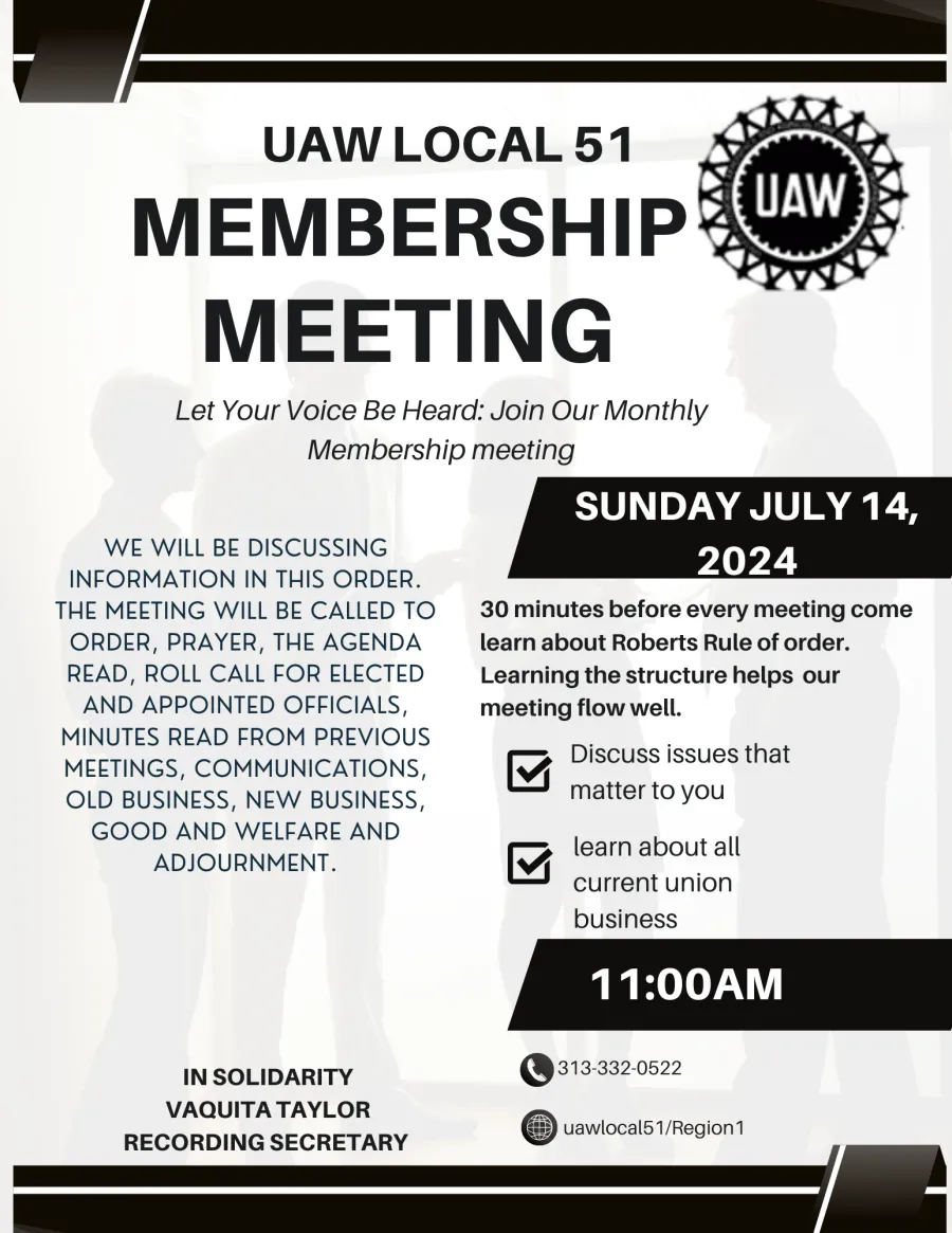 July Membership Meeting