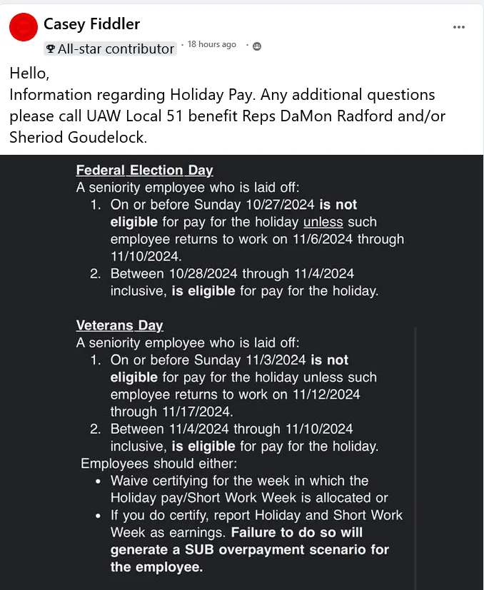 Holiday Pay